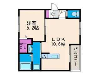メゾンコールアルライン【1階】の間取り