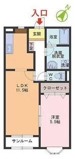 COCOLU【1階】の間取り