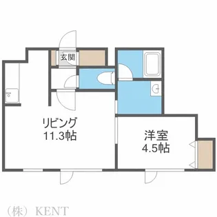 プレゼンス八軒【3階】の間取り
