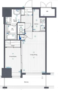 ネストピア別府駅前【4階】の間取り