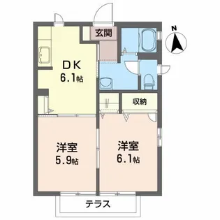 シャーメゾン エスペランサ【1階】の間取り