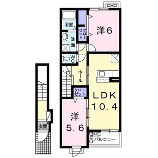 シャロームKAMECHI【2階】の間取り