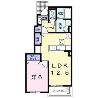 カルム おゆみ野【1階】の間取り