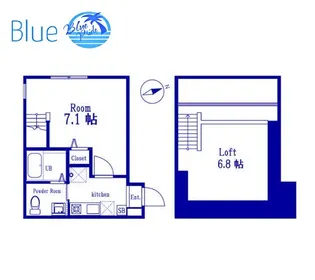 ハーミットクラブハウスヴァンキャトル逗子【2階】の間取り