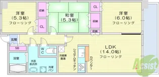 菊田参番館【3階】の間取り
