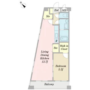 セントヴェル・ミクニ【4階】の間取り