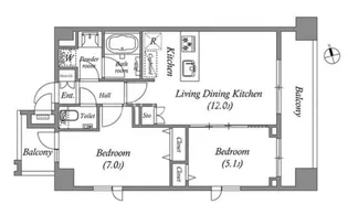 GRAN PASEO町屋【7階】の間取り