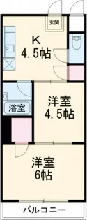 ヒルトップクラルテ【1階】の間取り