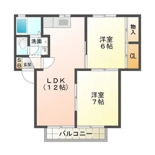 セントリバーヒルズ東千代崎【2階】の間取り