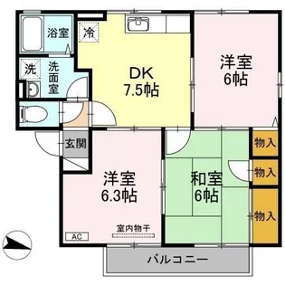 リアルエステート東原C棟【2階】の間取り