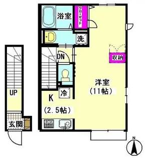 セジュール等々力【2階】の間取り