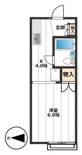 フラット223【2階】の間取り