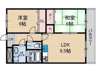 クレールミシマ2【1階】の間取り