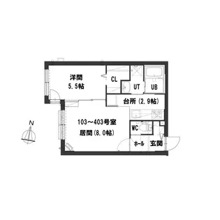 グランメールセンチュリーN21【2階】の間取り