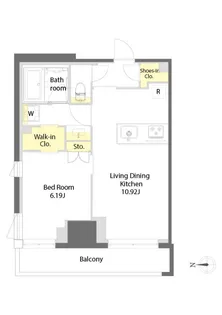 プライムメゾン文京本郷【4階】の間取り