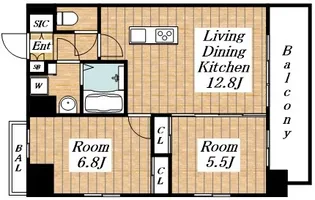 オリエンテム【12階】の間取り