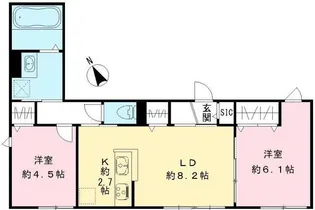 ミモザパル【1階】の間取り