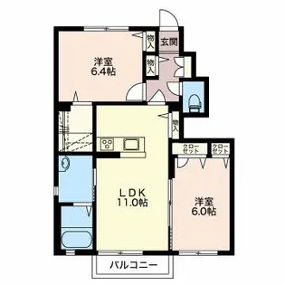 コンフォール桜【1階】の間取り