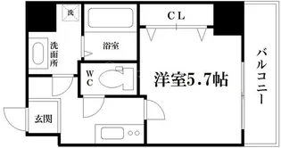 ブルー西長堀【8階】の間取り