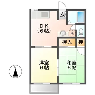 モンシャトー可児【2階】の間取り