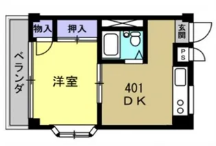 MSコーポ五反野【4階】の間取り