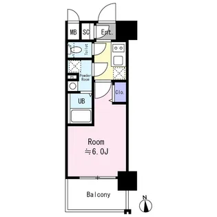 エスリード大阪イーストエッジ【7階】の間取り