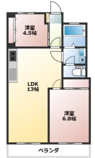パークヒルズ奥田【3階】の間取り