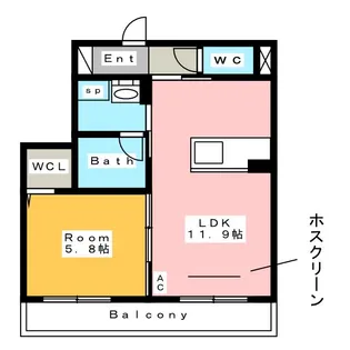 フォレナ 桜井【2階】の間取り