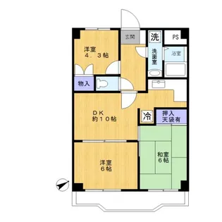 ルベール生田【5階】の間取り