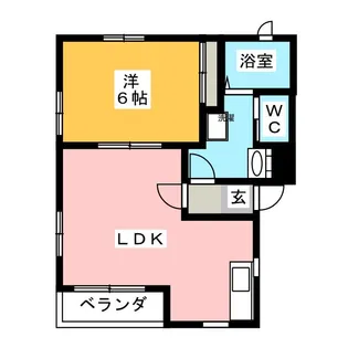 由比ガ浜コートハウスII【1階】の間取り