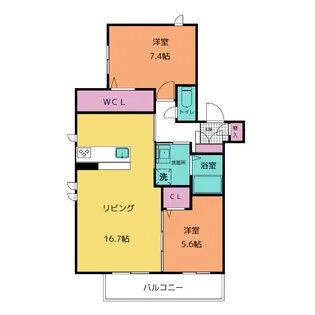 ディアス覚王山【3階】の間取り