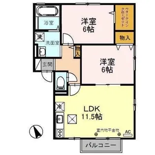 アヴェニール ガーデン C【1階】の間取り