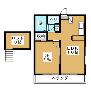 ハイツプレーヌ柏【2階】の間取り