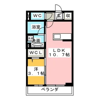 クレセールゆいの杜8丁目E【2階】の間取り