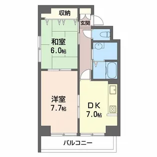 リバーサイドタワー RST【6階】の間取り