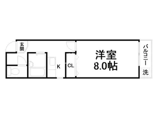錦プラザ【2階】の間取り