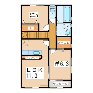 メゾンド・パル【2階】の間取り