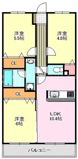 サンパティークちぐさI【4階】の間取り