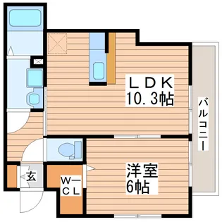 レイウッド蒲町・2【1階】の間取り