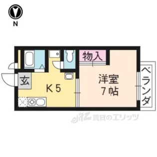 レーヴ衣笠【2階】の間取り