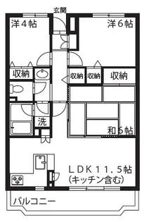 田園コートエレガンスD【2階】の間取り