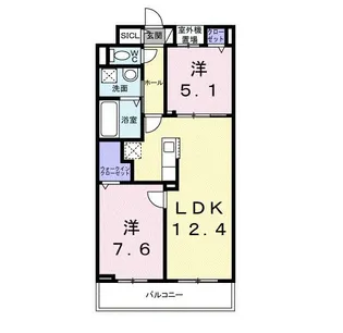 ローズ スクエア【2階】の間取り