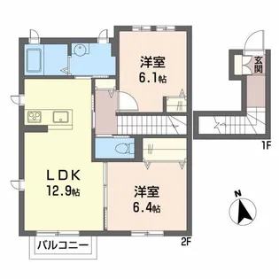 アトリエール【2階】の間取り