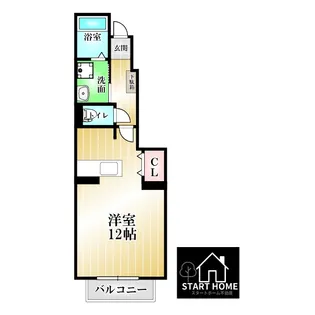 ベルメゾンサピーB【1階】の間取り