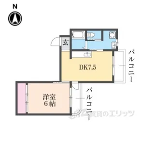 フレーヴァー北山【3階】の間取り