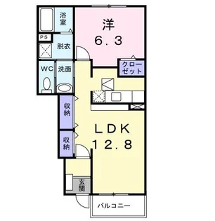 アクティフ ジェルメII【1階】の間取り
