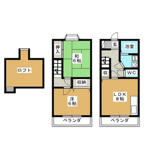 ウッドフィールド【2階】の間取り
