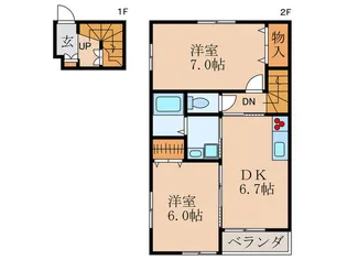 シェソワ【2階】の間取り