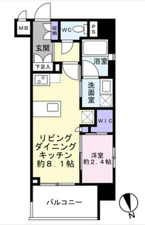 グラサージュ横浜桜木町【4階】の間取り
