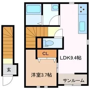 コスミックエステート 西【2階】の間取り